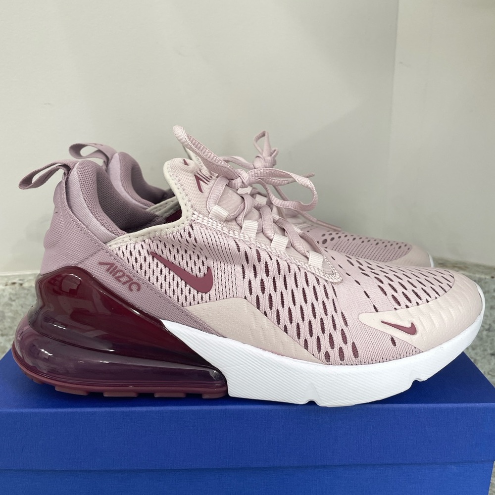 Nike Air Max 270 Shoes Barley Rose pink Vintage Wine womens size 8.5 AH6789-601